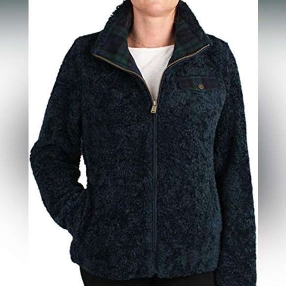 Pendleton Jackets & Blazers - Pendleton Jacket Womens L Blue Sherpa Fuzzy  Wool Blend - Outdoor Heavy
